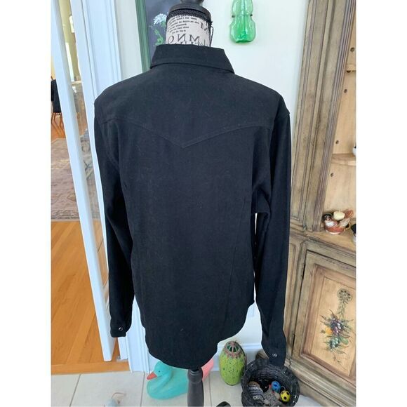 Five Star By Roper L Black Pearl Snap Up Top Western Long Sleeve Black with Blac - Picture 7 of 9